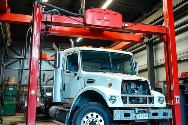 Truck frame straightening and alignment service