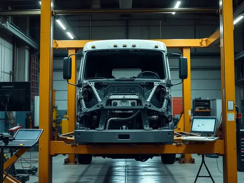 Frame straightening work