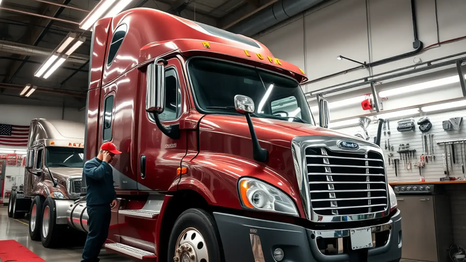 Commercial fleet truck paint restoration